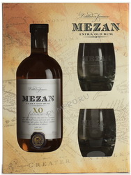 Mezan Jamaica XO with 2 glasses ром Мезан Ямайка XO c 2 стаканами